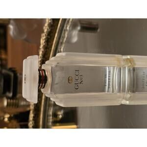 Vintage Gucci No 3 Eau De Toilette Empty Glass Perfume Bottle 2 oz Ounce